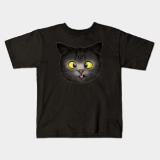 CROSS EYED CAT Kids T-Shirt